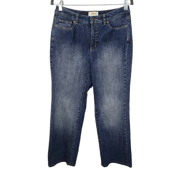 Talbots Stretch Denim Embellished Pockets Ankle Jeans Size 6 Petite - Picture 1 of 8